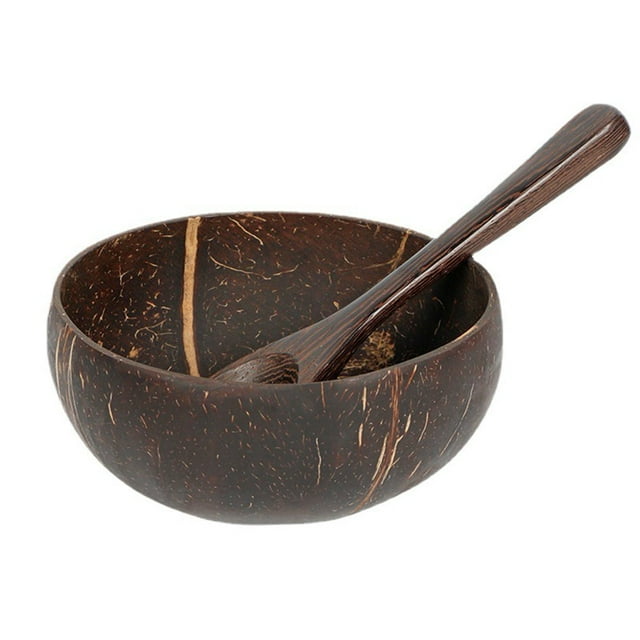 EASTIN Bol à Noix de Coco 1 Ensemble Vaisselle Polyvalent Moderne Riz Ramen Salade Coquille de Noix de Coco Bol Alimentaire
