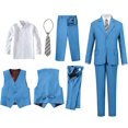 thumbnail image 4 of ETHAN 5 Piece Formal Wear for Boys First Communion Outfit Set for Young Boys Size 16, 4 of 8