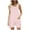 Pink, variant on Lenpel Women's Rompers Trendy Summer Sleeveless Spaghetti Strap Eyelet Embroidered Short Jumpsuits Casual Loose Overall Shorts