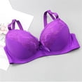 thumbnail image 6 of GILIGEGE Push Up Bra and Panty Sets for Women Underwear Sets for Women Full Coverage Bra Women's Underwire Lace Bras Pu Sh Up Bra and Bikini Pan Ties Sets Purple 90B, 6 of 9