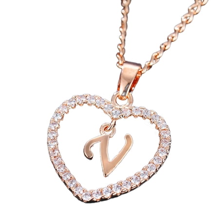 DESIGNICE 2026 New Initial Necklace for Women,Lightweight Gold Initial Necklace for Women,Charming Dainty Necklace,Delicate Initial Necklace to Highlight Your Personality,V