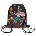 thumbnail image 2 of Demon Slayer Drawstring Backpacks Gym Athlete Bag Draw String Bags for Sports, Travel, Swimming, Beach, 2 of 8