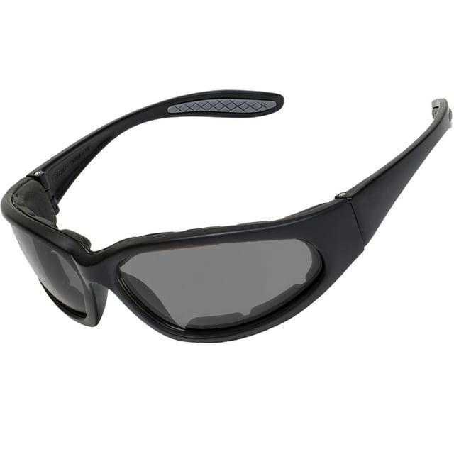 Spits Eyewear Hercules Safety Glasses (Frame Color: Gloss Black Frame With Foam Padding, Lens Color: Smoke)