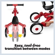 Radio Flyer Milestone Trike to Bike, Grows with Your Child, Tricycle that Switches to Balance Bike, Ages 1.5 - 5 Years, Red