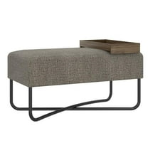 Casabianca Furniture Modern Ace Engineered Wood Bench in Brown
