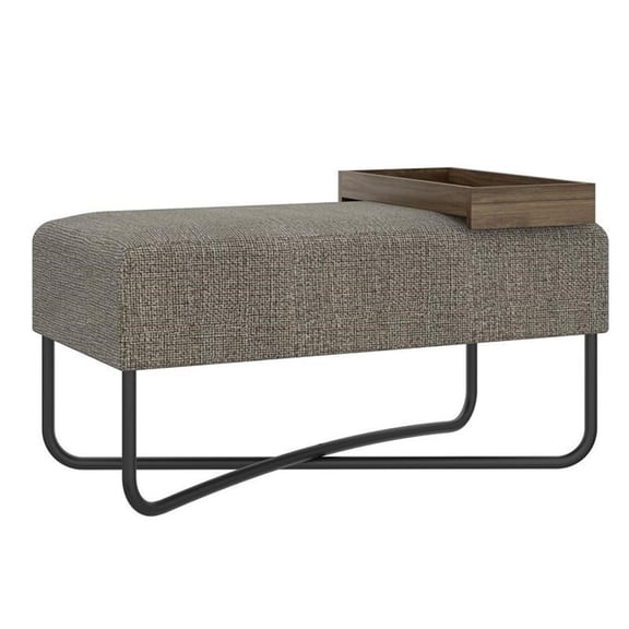 Casabianca Furniture Modern Ace Engineered Wood Bench in Brown