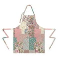 thumbnail image 2 of Pioneer Flower Floral Print Pattern Apron-Garden Aprons for Women with Pockets-Cotton Linen Waterproof Kitchen Cooking Gardening Aprons Adjustable for Kitchen,Cooking,BBQ and Salon 33x27 Inch, 2 of 7