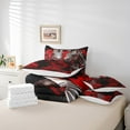 thumbnail image 4 of Zebra Comforter Set 7 Piece Bed in a Bag Twin,Red Rose Flowers Bedding Sets Black and White Stripes Bed Set,Wild Animals Sheet Set with Comforter, 4 of 6