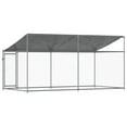 thumbnail image 5 of vidaXL Dog Cage with Roof and Door Gray 13.1'x6.6'x6.6' Galvanized Steel, 5 of 7