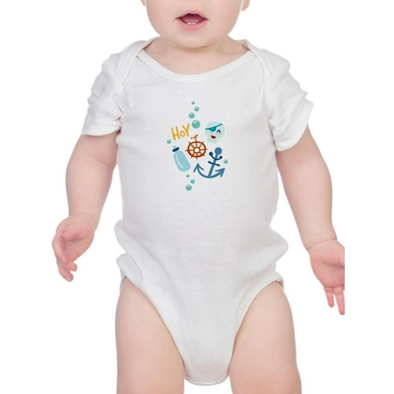 Cute Pirate Lineless Accessories Bodysuit Infant -Image by Shutterstock, Newborn