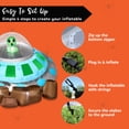thumbnail image 4 of Joyfy 5ft Halloween Inflatable UFO Alien Decorations,Blow Ups Crashing UFO Yard Decoration with Color Changing Lights for Inflatable Decor Outside, 4 of 9