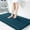Peacock Blue, variant on U Shaped Toilet Bath Rug, Luxury Chenille Contour Mat for Bathroom, Soft Comfortable Shaggy Commode Rug, Water Absorption, Non-Slip, Extra Thick, Machine Wash, 24.4 x 20 Inch, Peacock Blue
