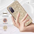 thumbnail image 2 of Phone Case for Samsung Galaxy S20 FE Case Glitter Sparkle Gold, Samsung S20 FE 5g Case Silicone Anti-Fingerprint Glamorous Bling Shiny Cover Thin (Gold), 2 of 14