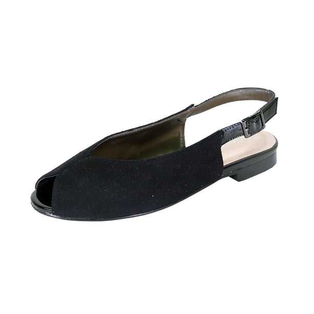 wide width peep toe flats