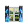 thumbnail image 3 of MKHERT Blue Fiery Dragon Window Curtain Kitchen Curtains Window Treatments 26x39 inch,Set of 2, 3 of 3