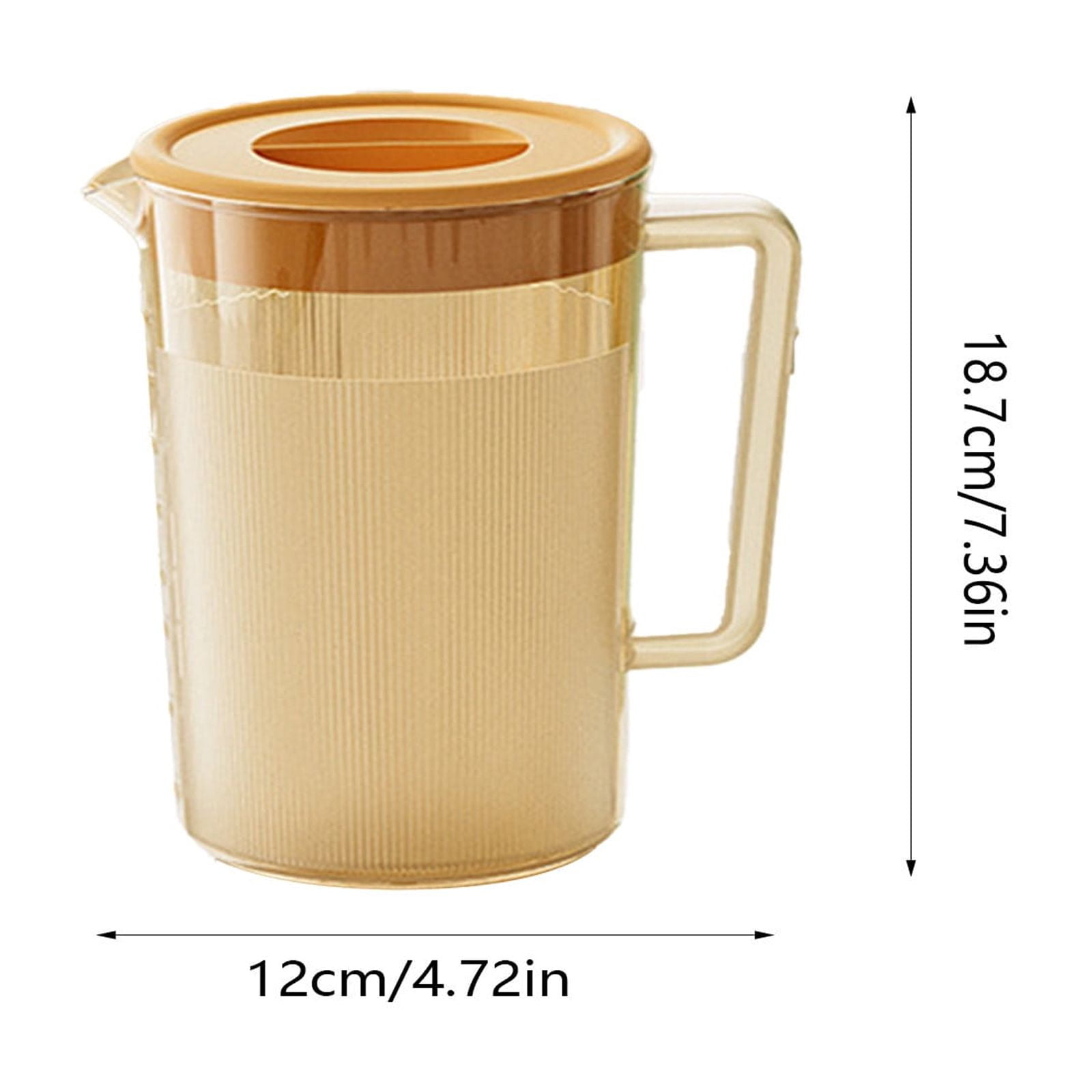 openpig Plastic Pitcher with Lid BPA-FREE Eco-Friendly Carafes Mix Drinks Water Jug for Hot/Cold Lemonade Juice Beverage Jar Ice Tea Kettle