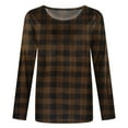 thumbnail image 4 of Patlollav Womens Print Pullover Round-Neck 3/4 Sleeve T-Shirt Tops, 4 of 6