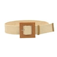 thumbnail image 2 of Belts For Women Dresses Elastic Straw Rattan Waist Band With Wood Buckle Womens Belts, 2 of 3