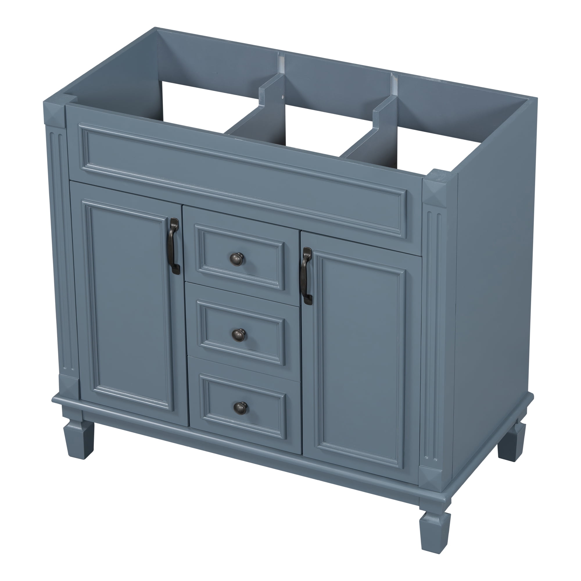 Euroco 36'' Bathroom Vanity without Top Sink, Cabinet only, Modern Bathroom Storage Cabinet with 2 Soft Closing Doors and 2 Drawers