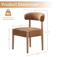 thumbnail image 3 of Usaint Upholstered Modern Dining Chairs Set of 6 with Solid Wood Legs, Mid-Century Fabric Kitchen Side Chairs for Dining Room Orange, 3 of 8