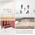 thumbnail image 3 of Milisten Clear Acrylic Display Shelf with Stepped Design for Collectibles, 2 Pieces Organizer Stand, 3 of 8