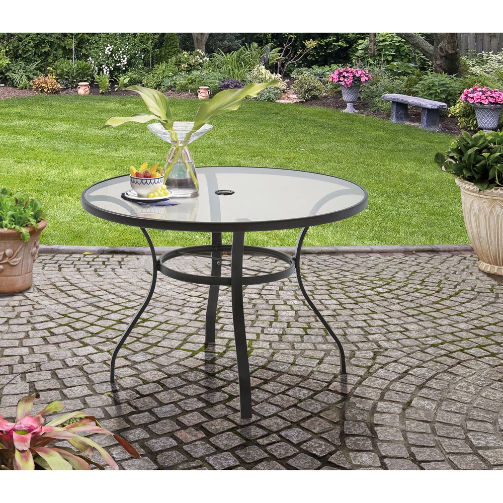 Mainstays Heritage Park 40" Round Dining Table, Brown