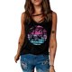 thumbnail image 4 of ABPHQTO Camiseta sin mangas con espalda cruzada y estampado floral informal para mujer, 4 of 5
