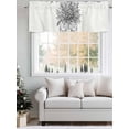 thumbnail image 5 of Grey Eucalyptus Leaves Flower Valances for Windows Floral Bottle Stripes Vintage Rod Pocket Curtains Valance Short Window Treatment Drapes for Living Room, Bedroom Bathroom 54"&nbsp;W x 18" L, 5 of 5