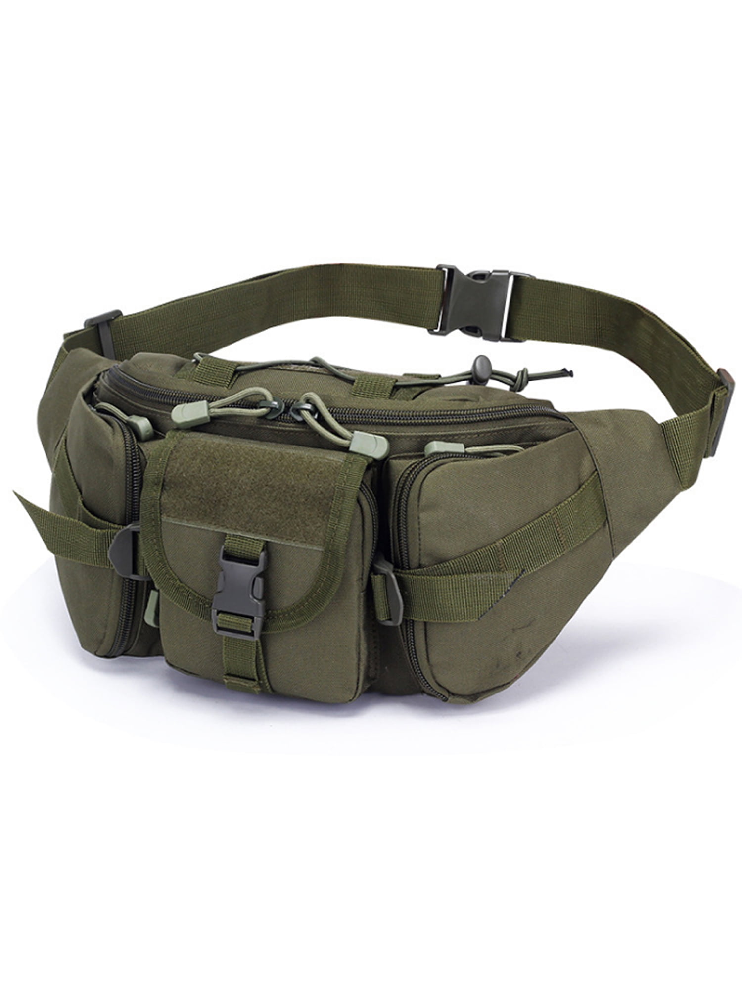 Outdoor Mens Tactical Water Bottle Fanny Pack Waist Bags Molle Travel Hiking Bum 