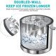 thumbnail image 4 of Cubeta para hielo Acero inoxidable Doble pared Cubeta para hielo Aislada Cubeta para hielo con tapa y cuchara para bares y fiestas, 4 of 7