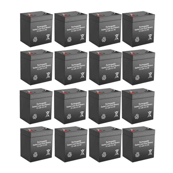 BatteryGuy Smart-UPS 6000 SURT6000XLT replacement battery - BatteryGuy brand equivalent (rechargeable, High Rate - Qty of 16)