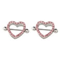 thumbnail image 5 of 1pc/1pair Heart Shaped Nipple Shield Nipple Ring Steel Barbell Piercing Jewelry, 5 of 8