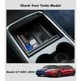 thumbnail image 4 of Center Console Organizer Removable Double Layer Console Tray For 2021-2024 Tesla Model 3 and Model Y, Interior Accessories for 2016-2023 Model 3 2020-2024 Model Y Except Model 3 Highland, 4 of 7