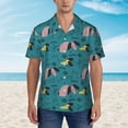 thumbnail image 4 of Fotbe Dachshund Dog Hawaiian Shirt for Men Unisex Summer Beach Casual Short Sleeve Cotton Linen Button Down Shirts-Large, 4 of 9