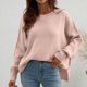 thumbnail image 2 of Suéteres para mujer Suéteres de otoño Cuello redondo Abrigo de moda Top Cuello redondo Suelto Manga larga Abrigo dividido Odeerbi ODB-5, 2 of 9