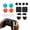 Lake Blue Orange, variant on Protective Case for 2026 Steam Controller 2 Accessories,12PCS Dust Cover Kit with Silicone Thumb Grips Touchpad Protective Stickers DustPlug Button Covers Type-C Dust Plug with Full Protection