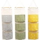 thumbnail image 1 of Bolsa de almacenamiento para colgar en la pared de 3 piezas, organizador de armario impermeable sobre la puerta | Organizador de bolsas colgantes de tela de lino, 1 of 5
