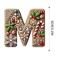thumbnail image 3 of HCBY 26 Gingerbread Alphabet Ornaments for Christmas Tree Candy Cane Initial Letter B Pendant with Berries Pattern Mini Monogram Hanging Decorations for Party Gifts DIY Decor(M,3.1"), 3 of 5
