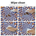 thumbnail image 4 of Nawypu  Round Table Cover, Waterproof Reusable Table Cloth Round Fitted Vinyl Tablecloth with Elastic Edged for Parties Outdoors, Fractal Pattern, 4 of 7