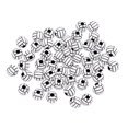 thumbnail image 3 of BLESIYA 6x50 Pieces Volleyball Design Round Acrylic Loose Large Hole Beads for Beading 6 Pcs, 3 of 8