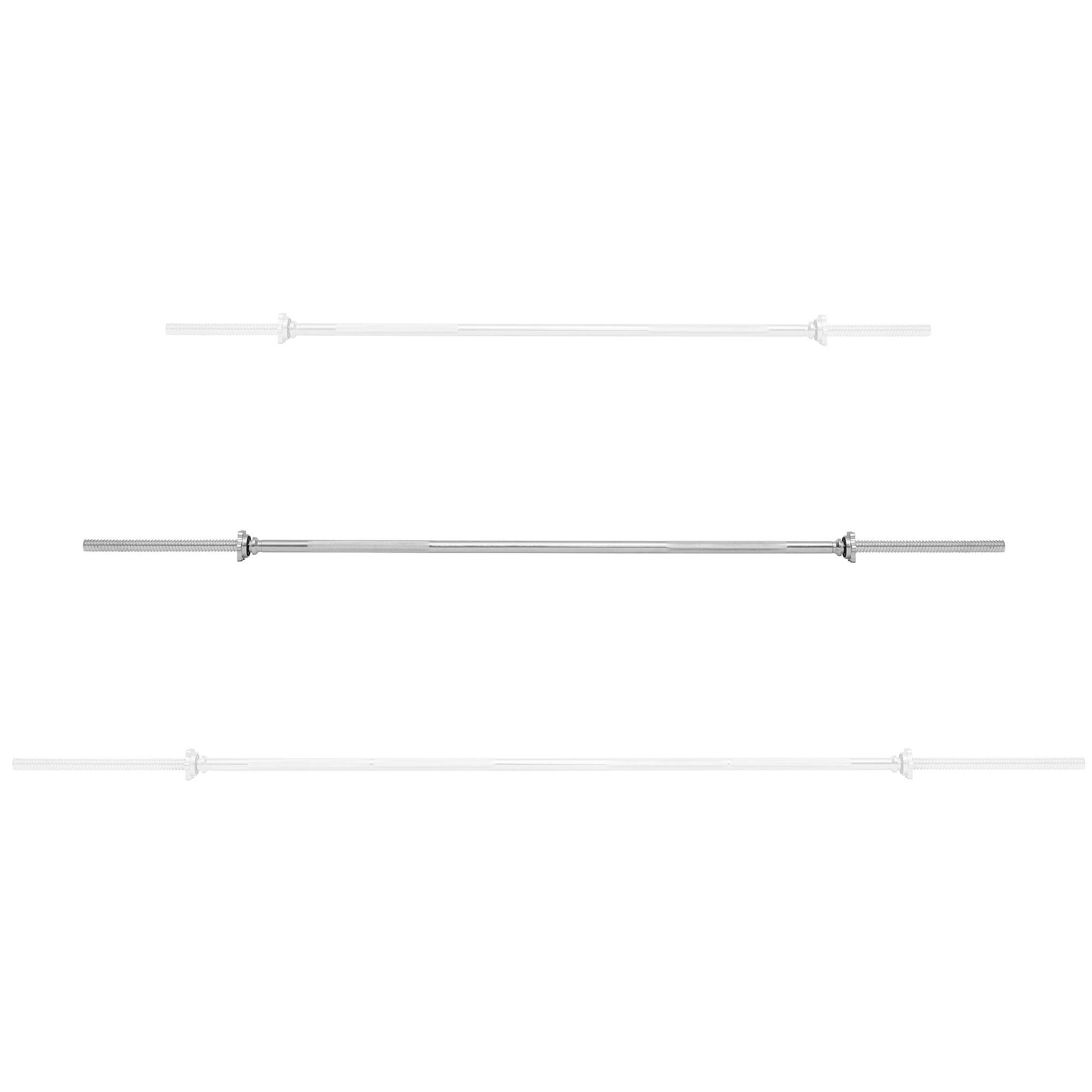 Philosophy Gym 1" Standard Weightlifting Barbell, 6 FT Threaded Straight Bar with Star Collars