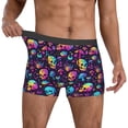 thumbnail image 2 of Cauagu mushroom Skull star Print Boxer Briefs for Men,Comfortable Breathable Men's Underwear Moisture Wicking Underpants -Medium, 2 of 8