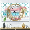 thumbnail image 2 of Designart 'Pink Fashion high heels II' Traditional wall clock, 2 of 3