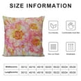 thumbnail image 5 of COMIO  Throw Pillow Case Peach Peony Square Cushion Cover Standard Pillowcase for Men Women Home Decorative Sofa Armchair Bedroom Livingroom, 5 of 5