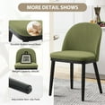 thumbnail image 5 of GARVEE Upholstered Dining Chairs Set of 2,Mid-Century Modern Dining Chair with Rubberwood Legs,Green, 5 of 9