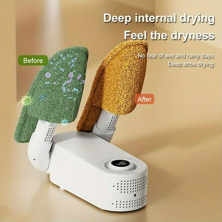 

XTMPMY Portable and Efficient Boot Shoe and Foot Dryer with 2-Hour Delay Timer - Eliminate Bad Odors and Keep Your Feet Dry and Warm - Auto-Off Timer Folding Design - Suitable for All