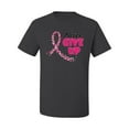 thumbnail image 2 of Wild Bobby, Never Give Up Fight Cancer, Breast Cancer Awareness, Men Graphic Tee, Charcoal, 5X-Large, 2 of 4