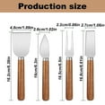 thumbnail image 3 of Spreader Knife,Spreader Knife Set for Cheese Butter,Stainless Steel Fork with Wooden Handles,for Party Wedding Christmas Charcuterie Board Accessories,Serving Tongs Spoons Forks Set(B), 3 of 7