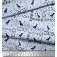 thumbnail image 3 of Soimoi Poly Crepe Fabric Geometric Shapes & Dinosaur Animal Fabric Prints by Yard 52 Inch Wide, 3 of 3