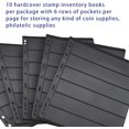 thumbnail image 3 of GHSDFBB Stamp Album Binder Stamp Protect Sleeve Album 10 Black PVC Inside Pages Stamp Pages, for Stamp Pages Collectors-6 Line, 3 of 7